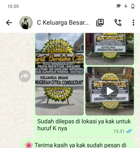 Pengiriman Papan Bunga Duka Citra Raya
